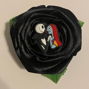 Black ribbon rose w/character